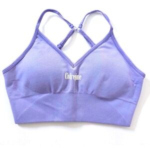 Civil Regime Kelly Seamless Sports Bra Lavender Size Small‎